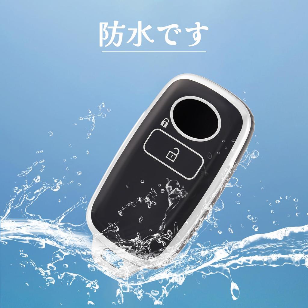 OFF WE GO TANTO LA650S LA660S New Toyota Compatible Smart Key Case, 2 Buttons, Black Silver
