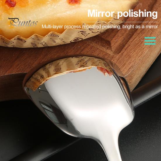 Linguriță cu cap pătrat, suprafață lustruită, rezistentă la coroziune, din oțel inoxidabil, lingură pentru amestecare Instrument de bucătărie