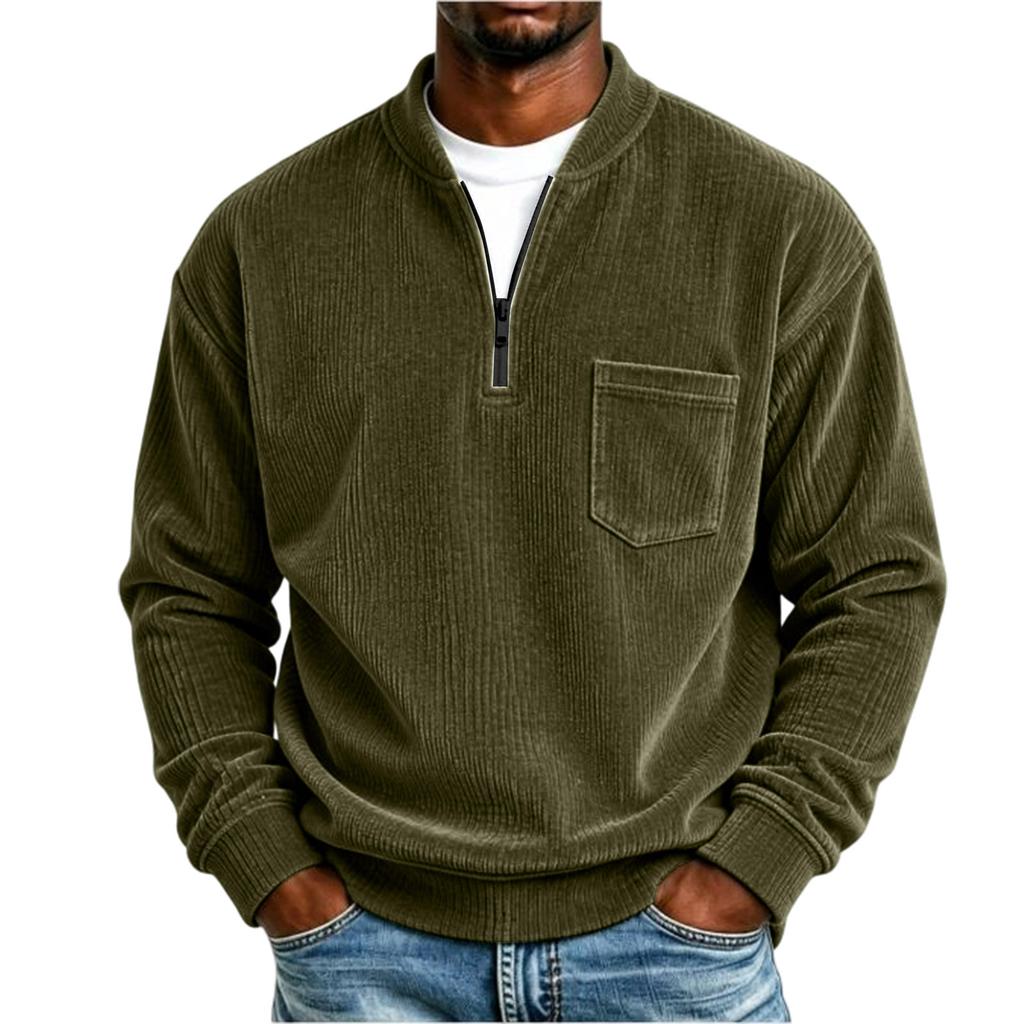 Men's Street Pullover Loose Fit Top with Pockets