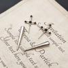 Vintage Dark Gothic Kinitial Sword Earrings For Women Men Blade Piercing Earring Ear Jacket Punk Goth Halloween Jewelry Gift