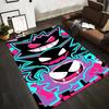 Colorful Cartoon Style Rug with Bold Graffiti Monster Design Artwork Suitable for Use As an Anti-slip for Living Room Bedroom Sofas
