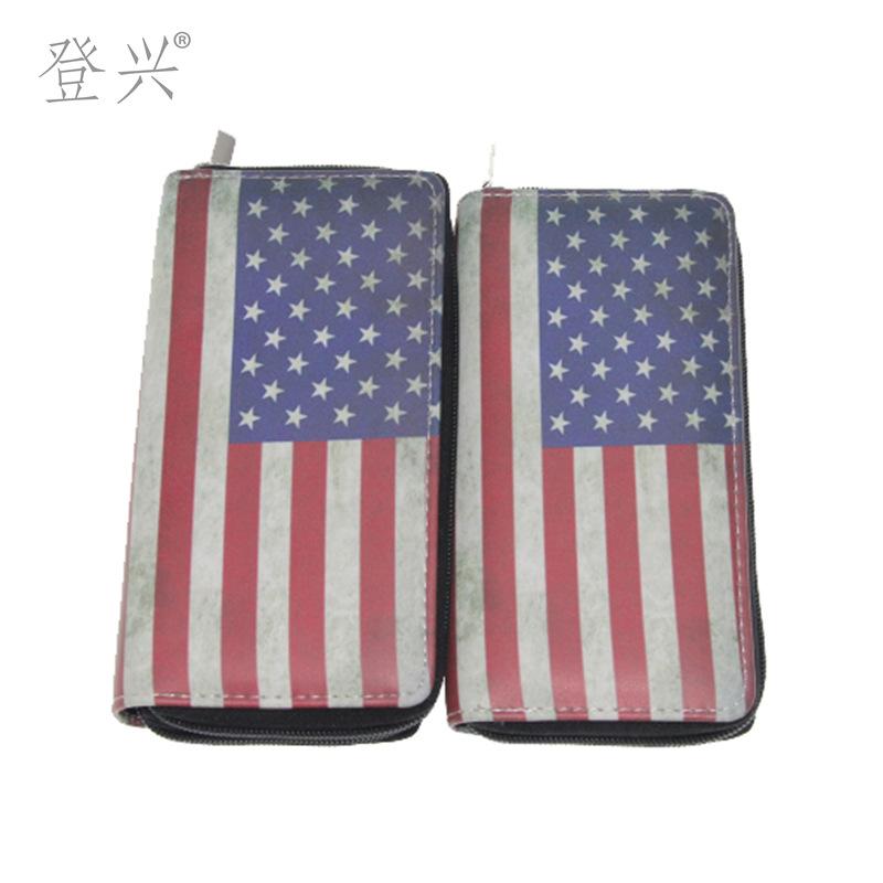 New PU Long Double Zipper Wallet, Card Bag Clutch Bag