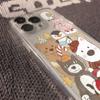 Cute Animal Transparent Phone Case for Apple 11/12/13/14/15PROMAX/16PRO