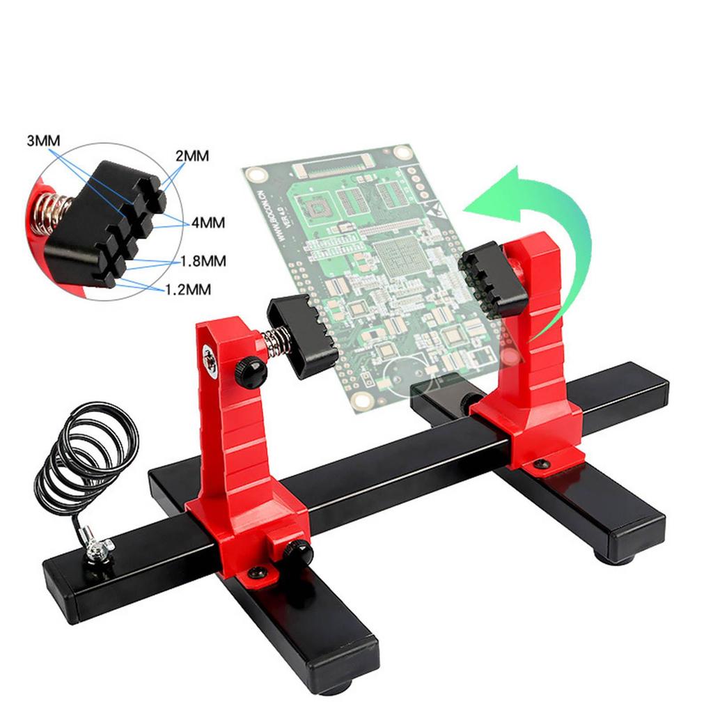 Leiterplattenhalter, verstellbare Schweißhalterung, 360°-Hilfsklemme, Reparaturwerkzeug, Klemmsatz, robuste Grundplatte