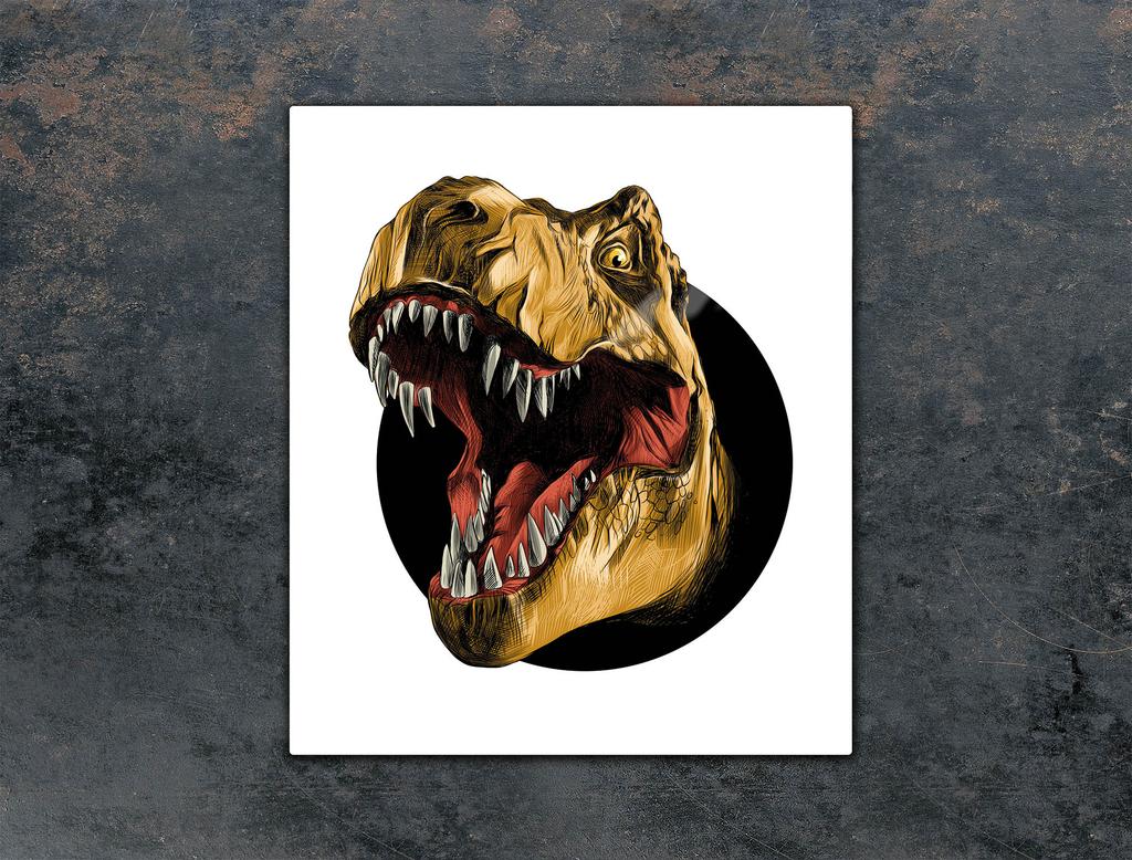 SZKLANA DESKA DO KROJENIA 45x52 DINOZAUR