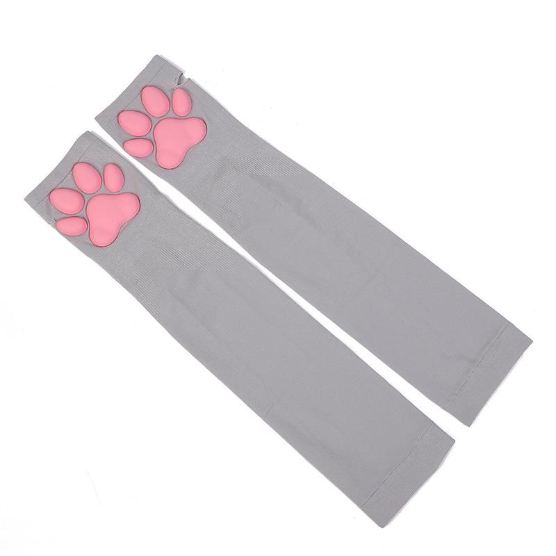 3D Cat Paw UV Protection Arm Sleeves: Women's Summer Cycling & Driving Gloves