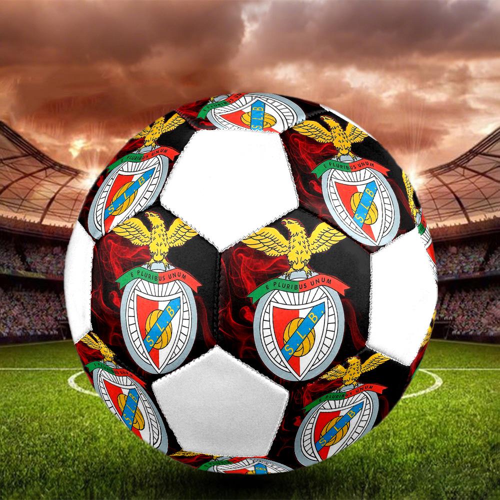 1 Stück Benfica Größe 5 Fußball Prag Hallenfußball Bunt Alle Altersgruppen Maschinengenäht PVC Wettkampfbereit Langlebig Hoher Rückprall