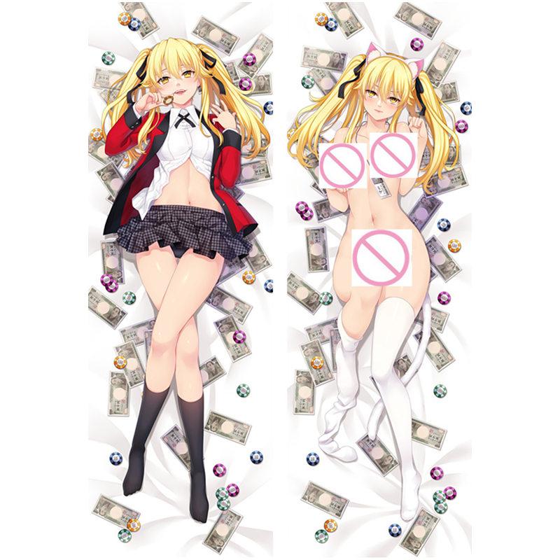 60x180 см аниме Kakegurui Twin наволочка Jabami Yumeko Meari Saotome Dakimakura чехол постельное белье обнимающее тело наволочка подарки 34x100cm Peach Skin