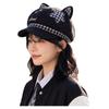 Cat Paw Pattern Women Octagonal Hat Japanese Style Newsboy Hat Casual Cat Ears Beret Cap  Women