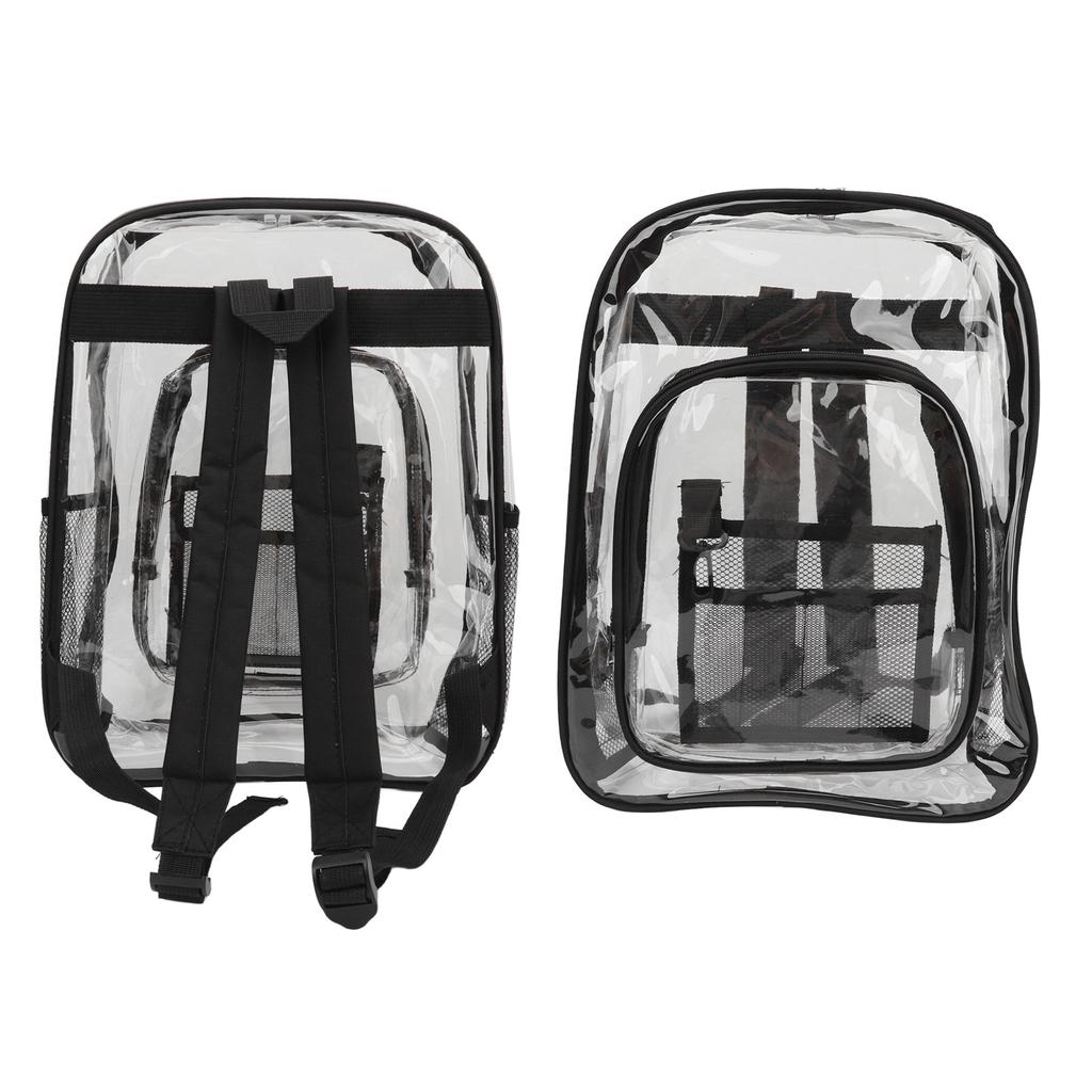 Transparent Backpack PVC Large Capacity Dual Shoulder Strap Waterproof Clear Backpack for Students
