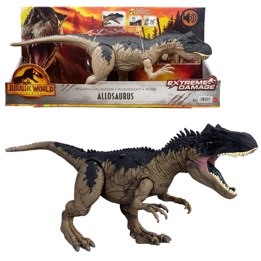 Mattel Jurassic World New Ruler Damage Roaring Allosaurus [Total Length: Approx. 50cm] [Ages 4 and Up] HFK06 Beige Large