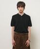 GENERALIDEA Man Temperature Cut Cool Button Collar Half Knit [Black] / Gf2Mkp013