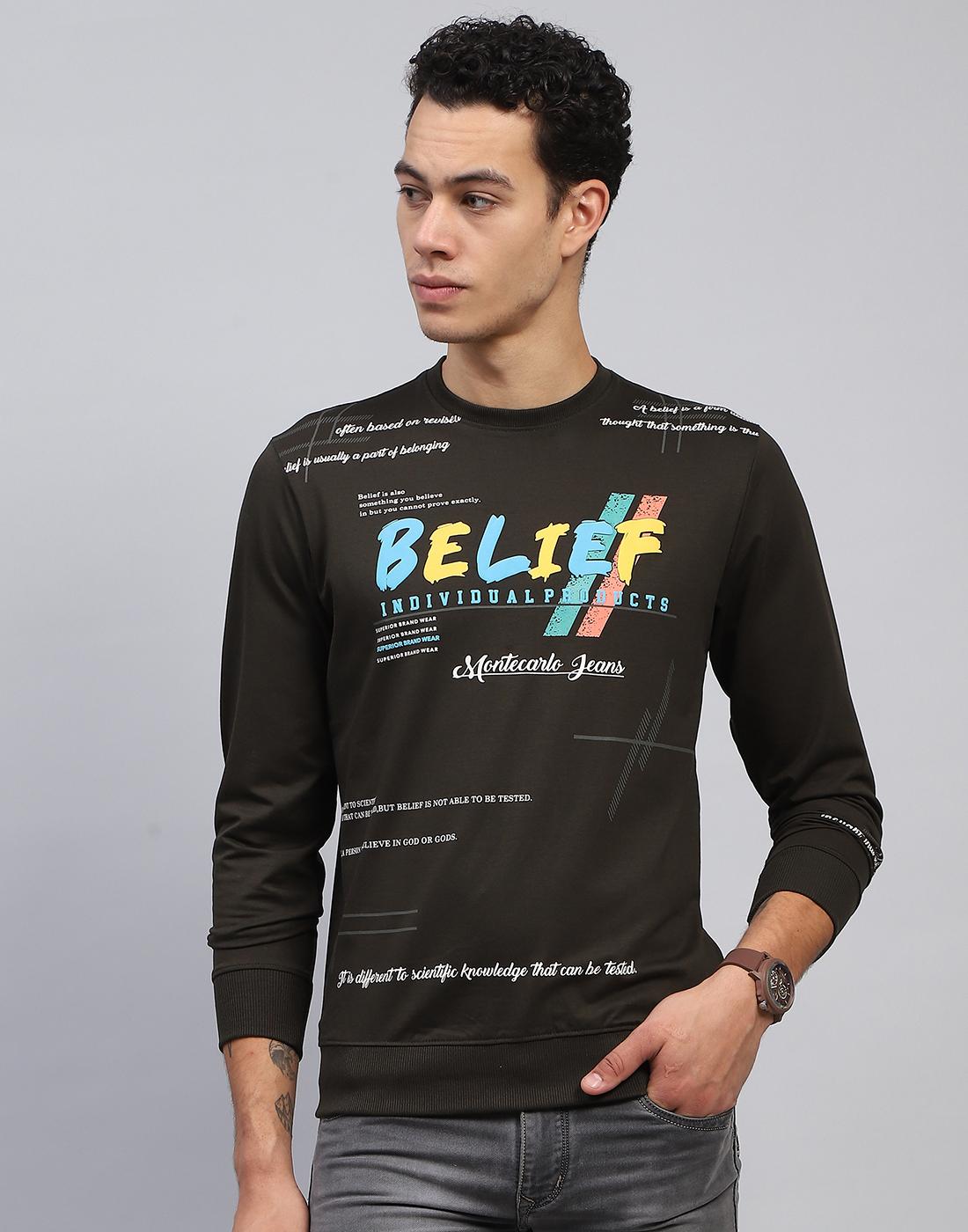 MONTE CARLO Heren Regular Fit T-shirt 3XL olijf