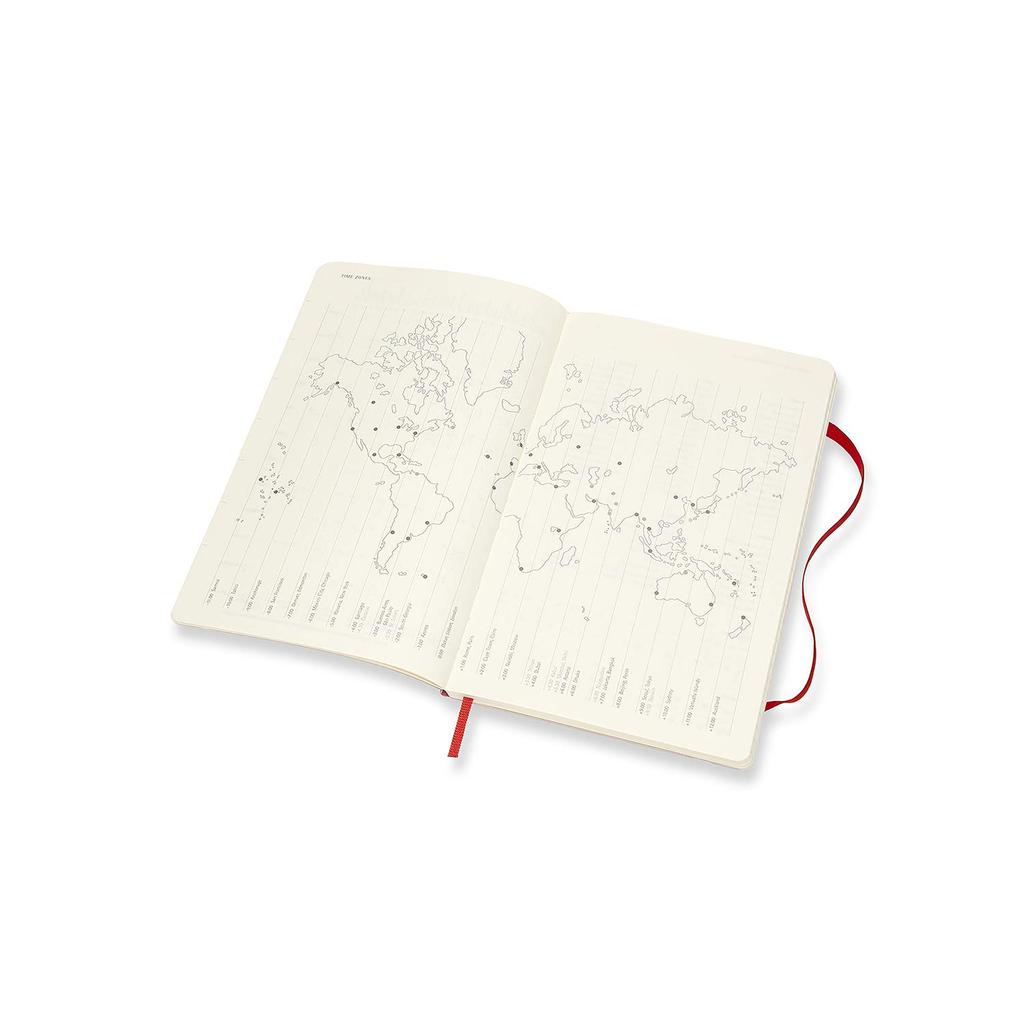 Moleskine Notebook 2022 January Start 12 Months Weekly Diary Soft Cover Large Size Scarlet Red DSF212WN3Y22