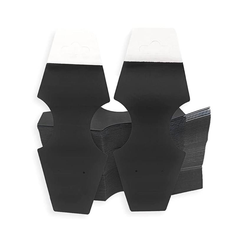 100XAdhesive Card Double-Sided Sticky Card Jewelry-Tag for Selling Packaging Necklaces Bracelet Kraft Paper Display Card