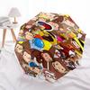 1pc Curious George Umbrella, Sun Protection, And UV Shielding. It Has Eight Sturdy Ribs for Outdoor Use And Perfect Gift