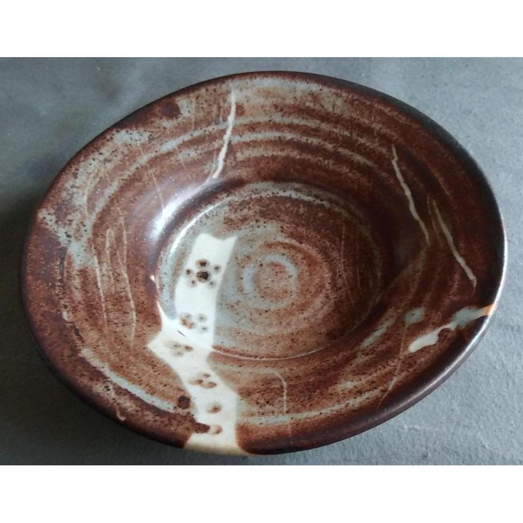 Used Mino ware master craftsman Rikuo Kudo Minami kiln Nezushino large bowl