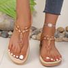 Women's Plus Size Elastic Band Soft Sole Flip-Flops - European & American Summer Sandals for Beach