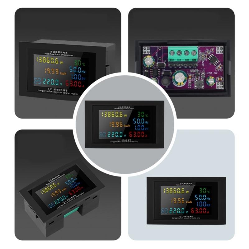 High Accuracy Digital Power Monitors with Clear LED Display Voltage Current Power Electric Energy Monitors