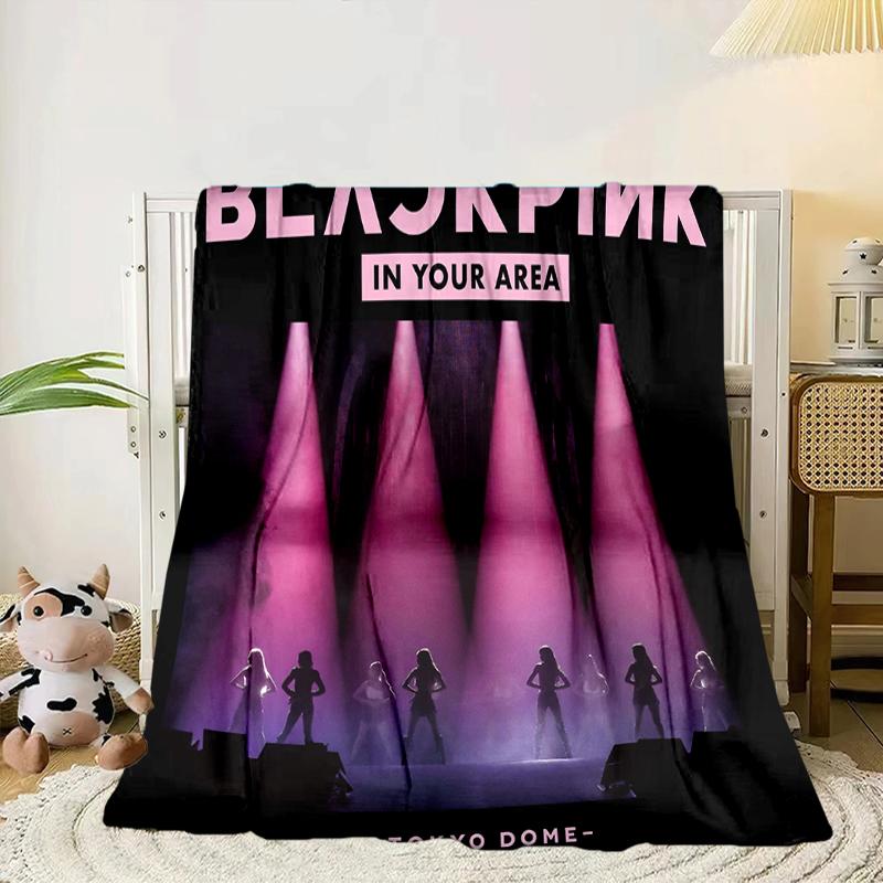 Schwarz und Rosa Mode Decke Flanell Decke für Bett, Sofa, Camping, Wandern, Picknick Zubehör, Geschenk für Familie Fan Geschenke