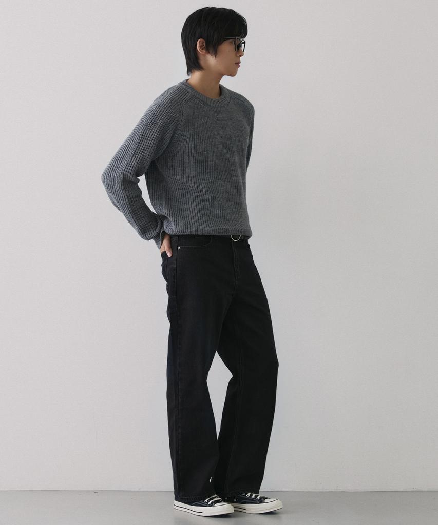 NODU Saddle Hazzi Essential Raglan Knit [Gray]
