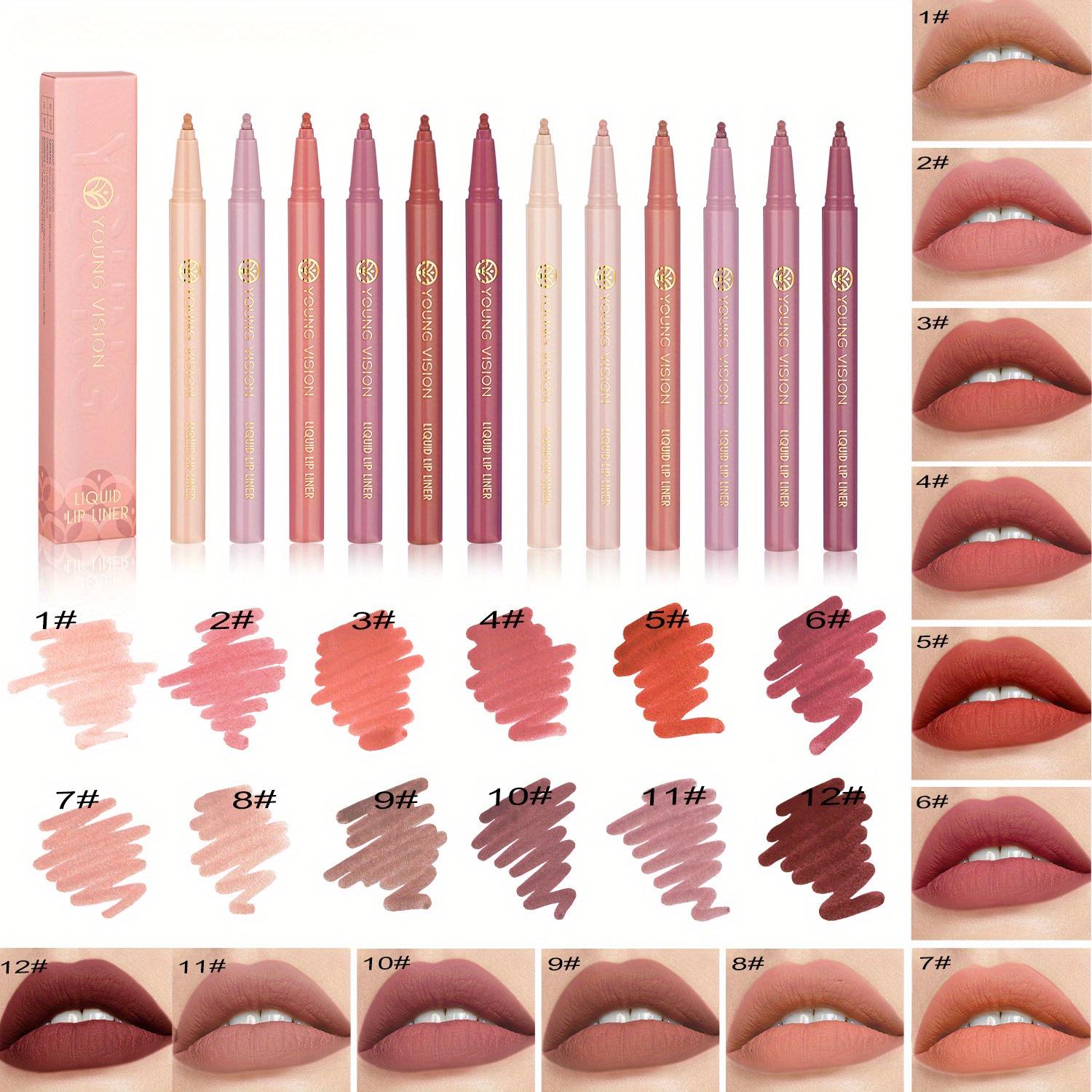 

12 цветов, матовая жидкая подводка для губ, губка, головка тыквы, матовая телесного цвета, водостойкая глазурь для губ, помада-карандаш 1#