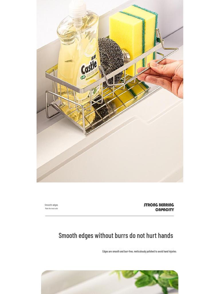 Faucet Sponge & Dishcloth Holder with Drainer