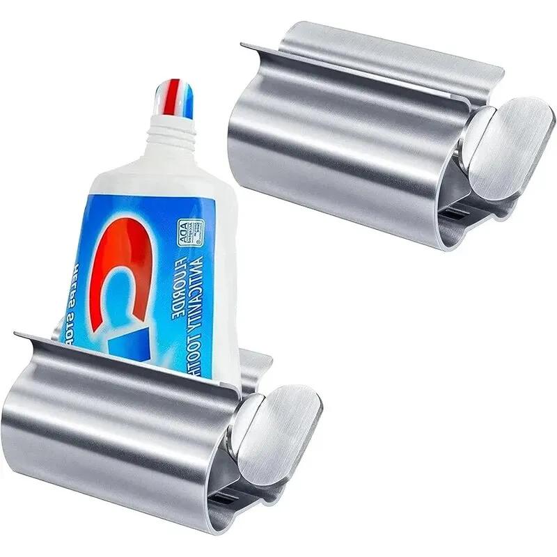 1pc Stainless Steel Toothpaste Squeezer Tube Roller Multi Purpose Ointment, Cosmetics Squeezer Tool Bathroom &Travel Accessories
