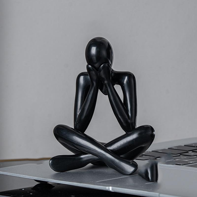 Abstract Figures Thinkers Plastic Handicrafts Cute Little Ornaments Room Decorations Artistic Living Room Ornaments