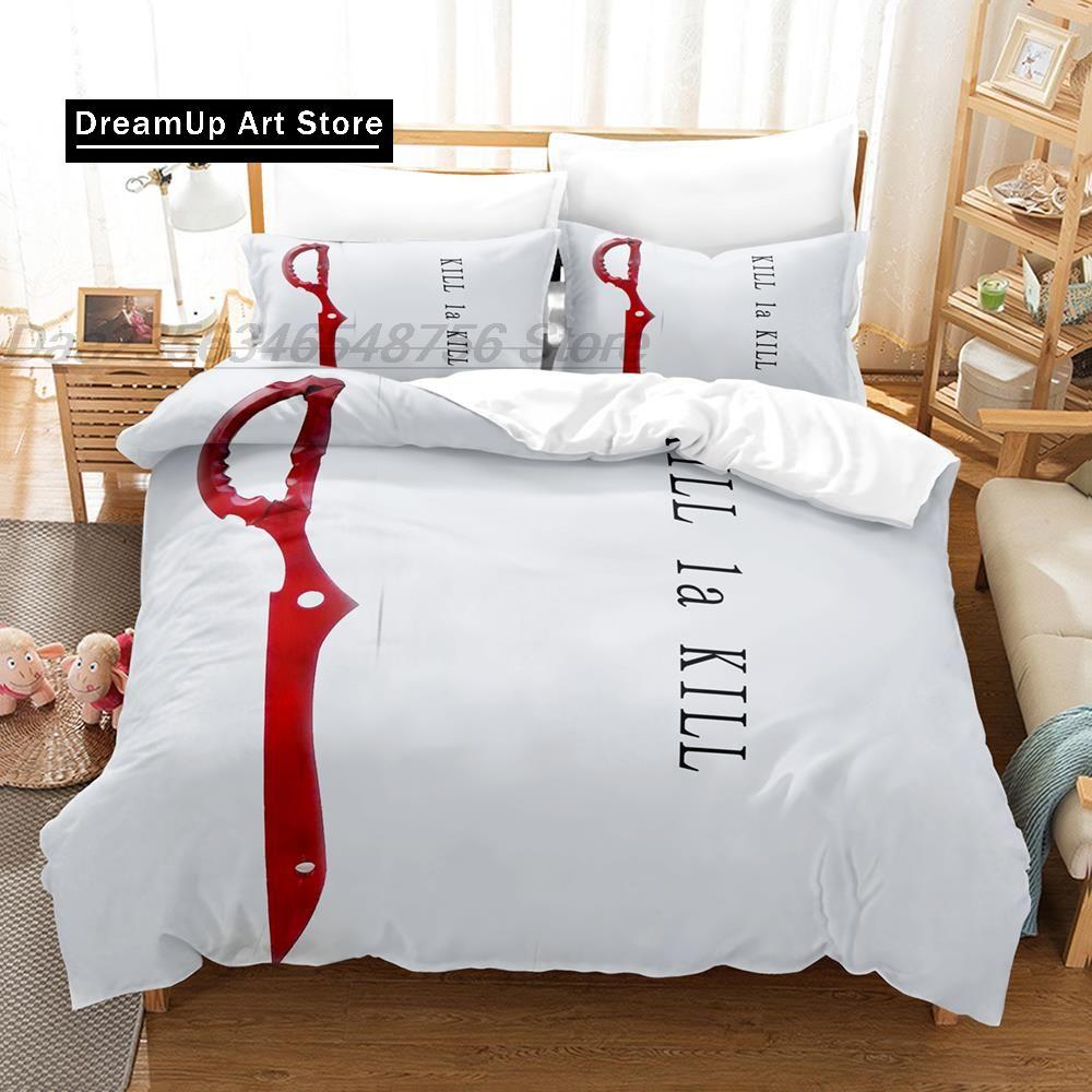 Fashion 3D Print Cartoons KILL La KILL Bedding Set Single Twin Full Queen King Size Bed Set Adult Kid Bedroom Duvet Cover Sets