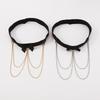 Leg Chain Sexy Boho Style Bowknot Decor Thigh Chains Shinning Body Chain Festival Rave Body Supplies for Women Girls