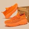 Spring Knit Socks Shoes Men Orange Sneakers Mesh Platform Men's Casual Sneakers Mens Breathable Running Shoes Women Sports Shoes