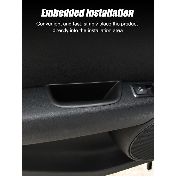 Rear Door Storage Barrel Container Tray Car Door Storage Box Door Handle Insert Organizer For Benz C Class W204 S204 2008-2014