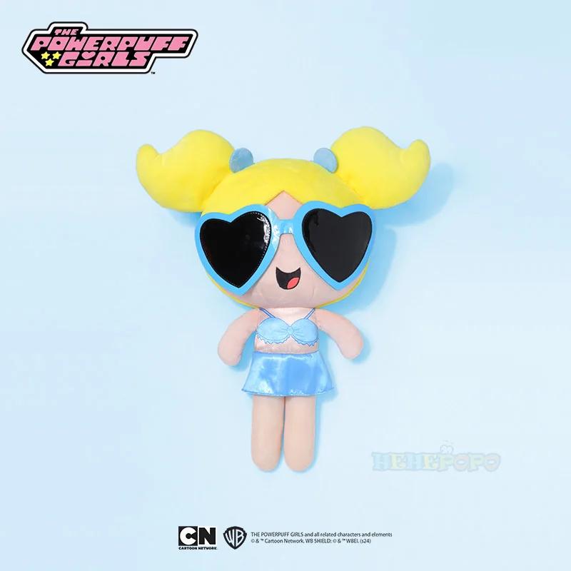 23cm 35cm Cartoon Anime Powerpuff Girls Plush Toys Cute Beach Dress Stuffed Dolls For Girls Gift