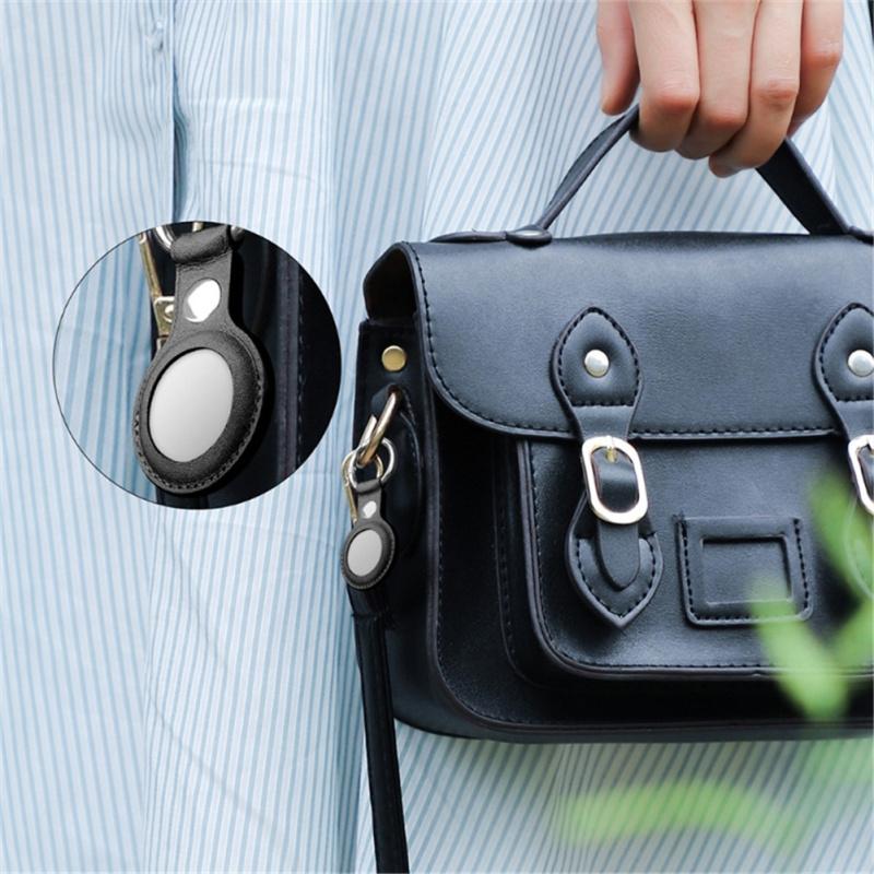 Kožené pouzdro Anti-strate Device Location Tracker Ochranný kryt Keychain Kompatibilní pro Ios Airtag
