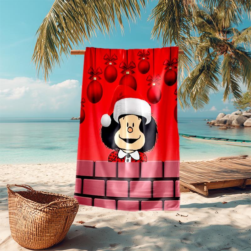 Mafalda Beach Towel Outdoor Camping Beach Towel for Vacation Swim Outdoor Pool Absorbent Bath Towel