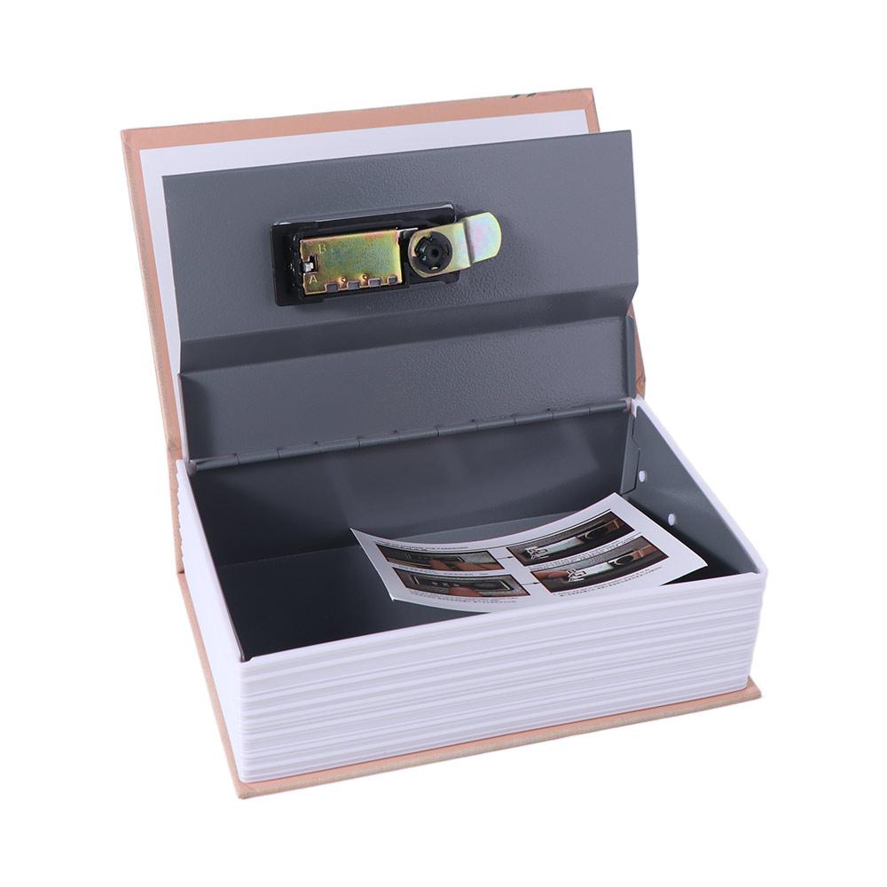 Book Shape Password Security Safe Box Analog Dictionary Anti theft Hidden Dictionary Book Rectangle Key Locker