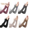 1 Paar Herbst-Winter-Handschuhe, fingerlos, gestrickt, hohe Elastizität, Touchscreen, rutschfest, ellenbogenlang, Armstulpen, warm halten, winddicht, Radfahren