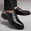 Herren Oxfords Schuhe zum Schnüren Atmungsaktive Lederschuhe Schwarz Weiches Leder Weiche Unterseite Frühling Herbst Mann Herren Business Formelle Schuhe