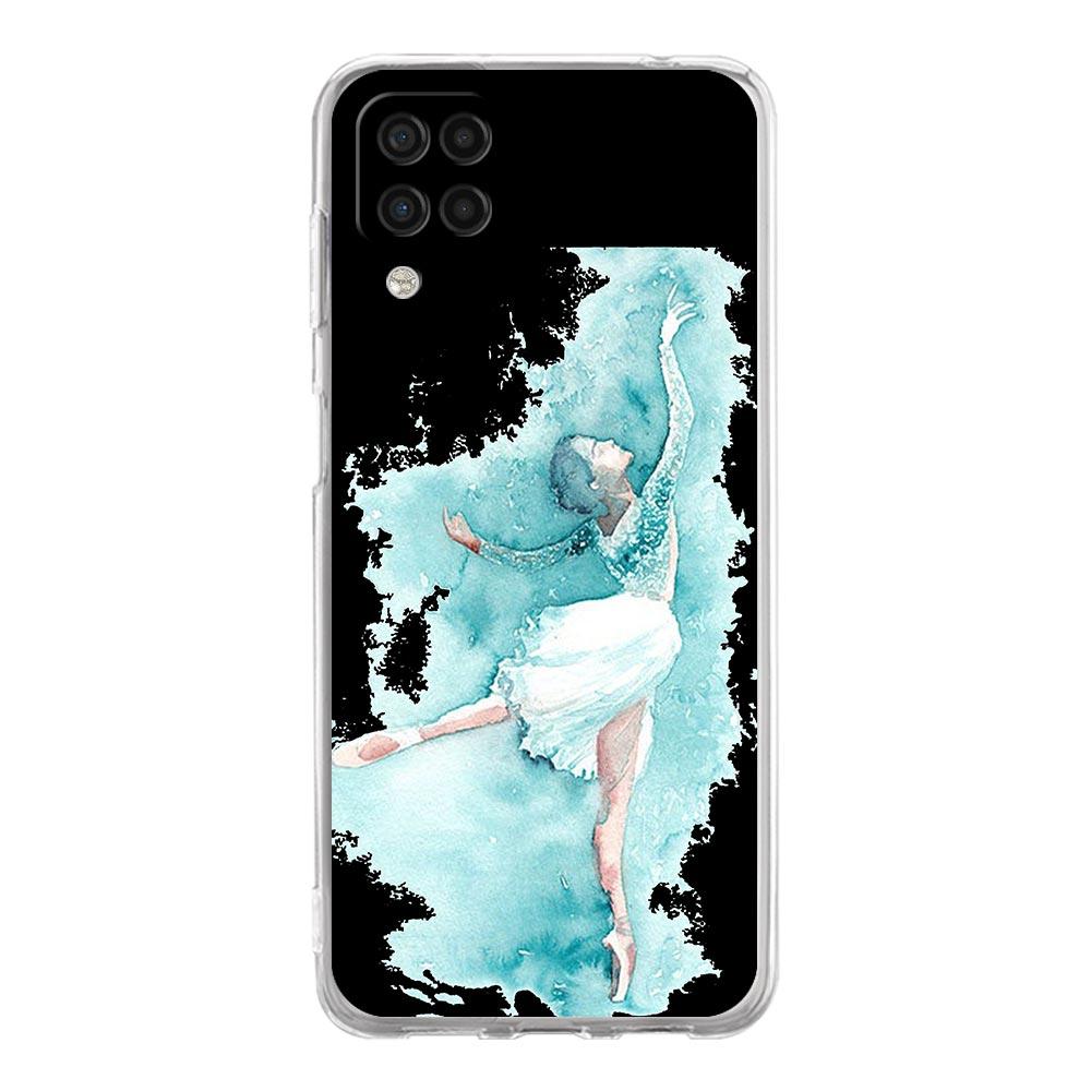 Simple Swan Dance Ballet Clear Phone Case For Samsung A51 A71 A21S A12 A11 A31 A41 A03S A22 A13 A33 A73 A53 A52 A32 5G A23 Cover