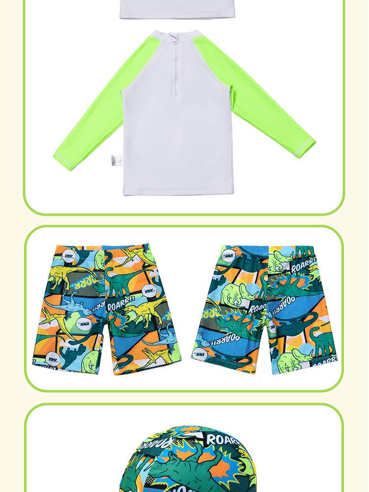 Schnelltrocknender Jungen-Badeanzug mit langen Ärmeln für Teenager und Kinder