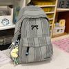 Schoolbag Korean simple plaid backpack casual versatile lightweight high school students ins schoolbag class commuter travel backpack