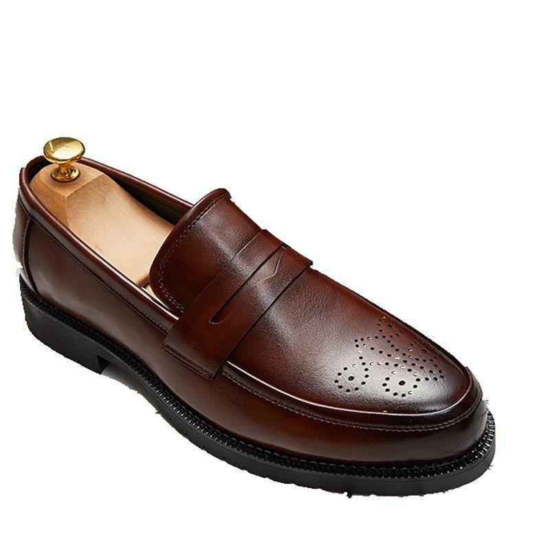 SpringSeason and FallSeason DailyWear Gentle Leather FootPairs Gentle Hairdresser British Business Official Leather FootPairs Gentle Small Thick 41