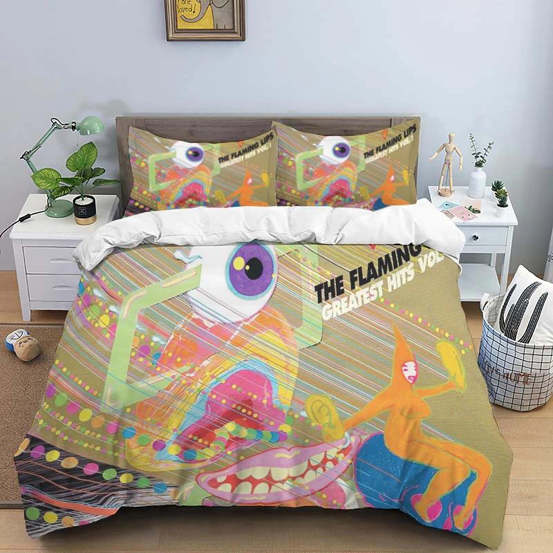 American cartoon illustration Print Polyester Bedding Sets Children or Adults for Beds Quilt Cover Pillowcase Anime bedding set