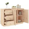 Vidaxl Szafka, 111X34X75 Cm, Lite Drewno Sosnowe