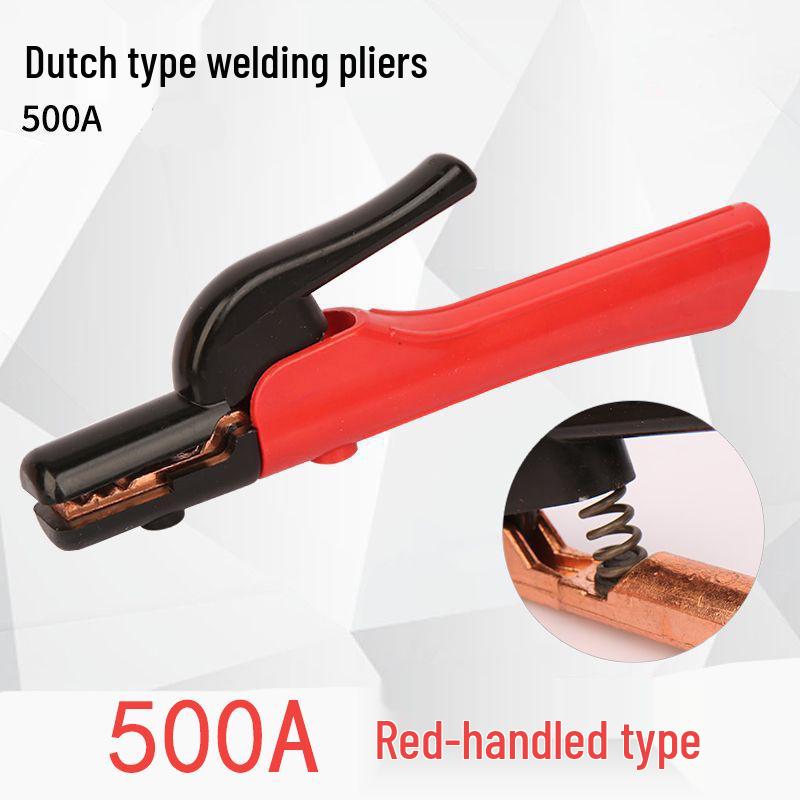 Heavy Duty Heat-Resistant Electric Welding Pliers, Leak-Proof, Non-Melting, 500A/1000A, Durable Industrial Grade Holder