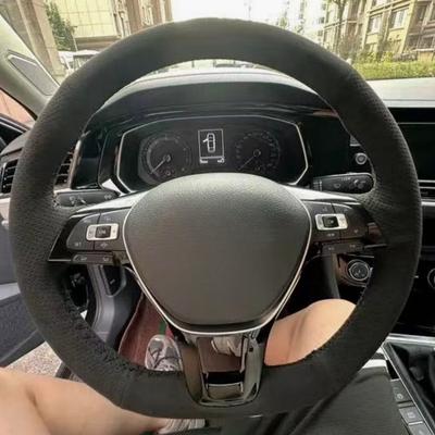 Car Steering Wheel Braid Cover Soft 100% Fit for Volkswagen VW Golf 7 Mk7 New Polo Jetta B8 Car Products Steering Wrap