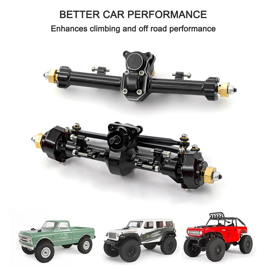 RC Car Front Axle Rr Axle Aluminum Alloy RC Axles Replacements for 1/24 al SCX24 90081 00005 C10 00006 00002 RC Car