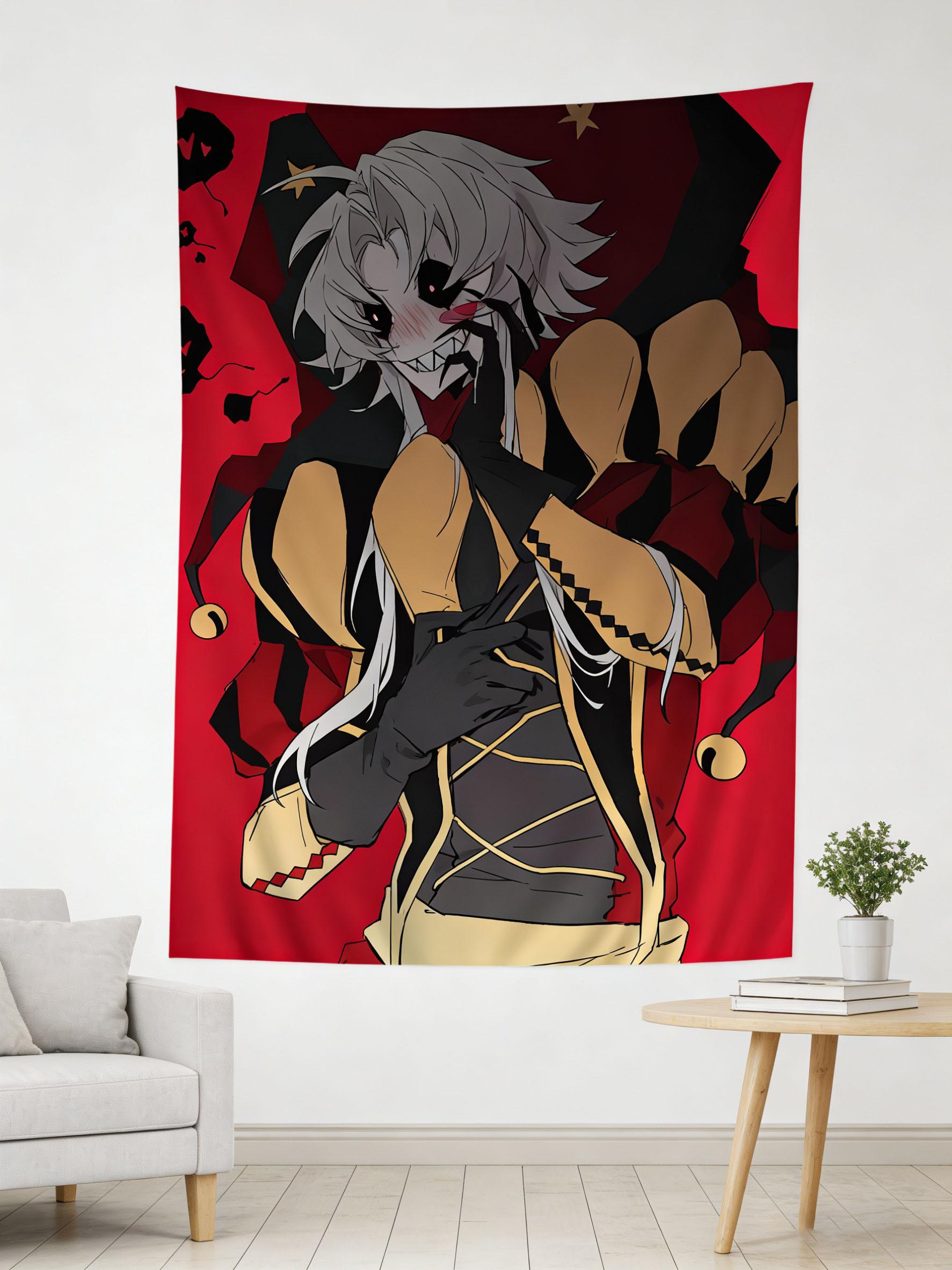 Bohemian Style Tapestry The Freak Circus Pierrot Tapestry Suitable for Bedroom Dormitory Hippie Art Aesthetic Wall Hanging Decor 100X70CM