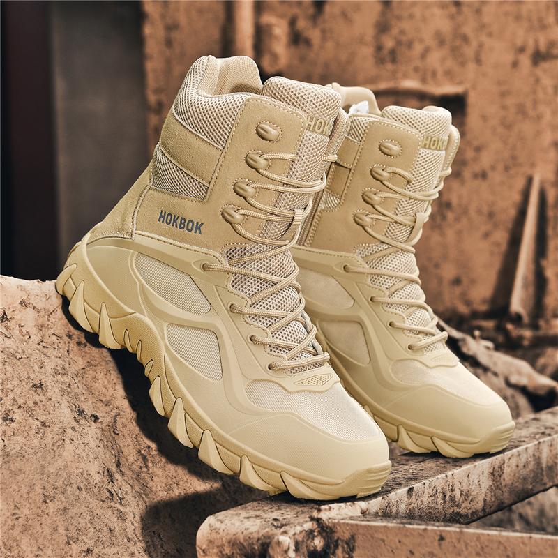 New Men Tactical Boot Military Original Safety Size Plus Work Hunting Hiking Shoes Breathable Outdoor Desert Army Climbing Shoes